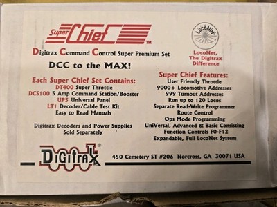 Digitrax SCFX8 Super Chief Xtra 8 Amp - NEW/NEVER USED/ IN ORIGINAL BOX