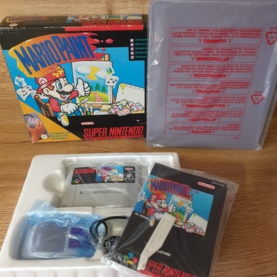 SNES Mario Paint Spiel mit Maus und Pad   Big Box   Super Nintendo