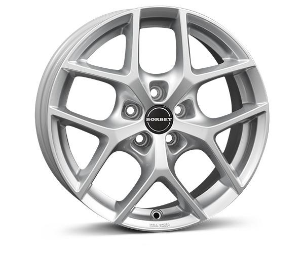 1X Borbet Design Y Kristallsilber 7.0Jx17 5X108 ET42-image