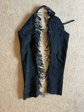 Suede Leather Chaps Fringe Horse Show Full Le...