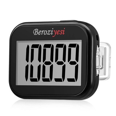 3D Pedometer for Walking, Simple Step Counter Walking with Small, BLACK