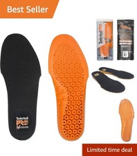 Rugged Men's Anti-Fatigue Insoles - Low Arch Support  Waterproof Performance