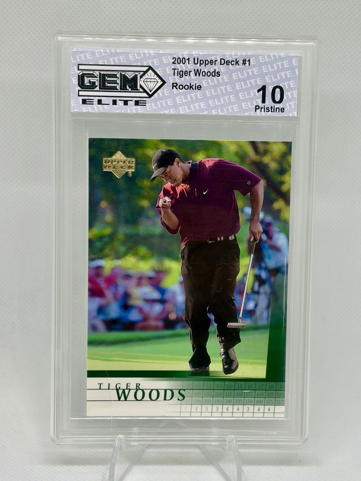 2001 Upper Deck - Tiger Woods #1 ROOKIE CARD 10 GEM MINT
