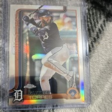 2025 Topps Chrome Gleyber Torres #190 Detroit Tigers Baseball Card SILVER!!!!