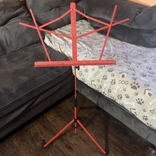 Music Stand , Titan , TMS25-Red , 40" , Music Stand