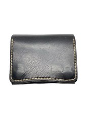 Other Brands Bi-fold Wallet Leather Black Plain Men's