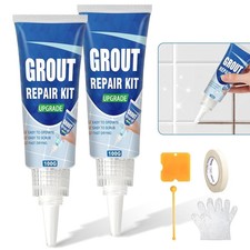 Tile Grout Repair Kit 2 Pack Fast Drying Waterproof Filler for Bathroom Kitch...