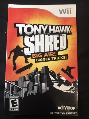 Tony Hawk Shred (Nintendo Wii ) Original Manual Only (No Game)