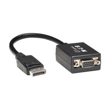 Tripp Lite 6" DisplayPort to VGA Active Adapter Video Converter, Black