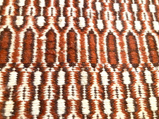 USED WOOL WESTERN SHOW BLANKET HORSE SADDLE PAD RUST/CHESTNUT/CREAM  30 x 31