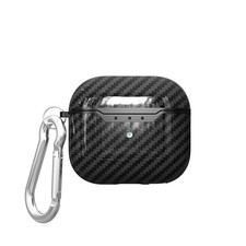 Black Earphone Protective Case Cover w/ Buckle For AirPods 4th Gen 2024 Parts yy