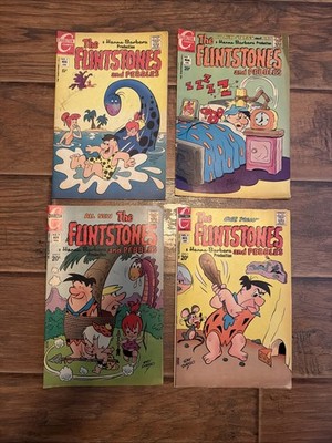 The Flintstones and Pebbles #1,12,18,19 (1970) Charlton Comics Hanna-Barbera lot
