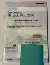 Microsoft Word 2000 Product Key New Factory Sealed
