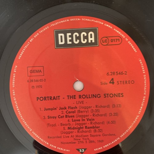 Rolling Stones Portrait German Import Vinyl 2LP Set 1981 Decca Records - Picture 12 of 24