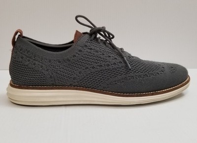 Cole Haan Mens Size 8 Original Grand C27961 OS Wingtip Oxford Shoes Gray Knit