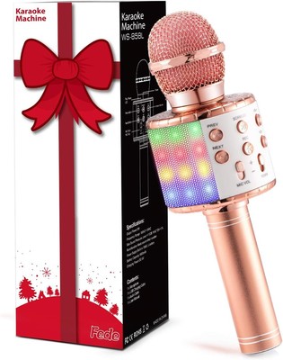Bluetooth-Karaoke-Mikrofon | 4-Stimmmodi | LED-Beleuchtung