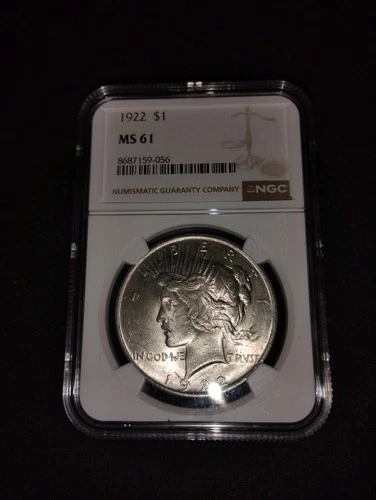 1922 ms61 peace dollar NGC