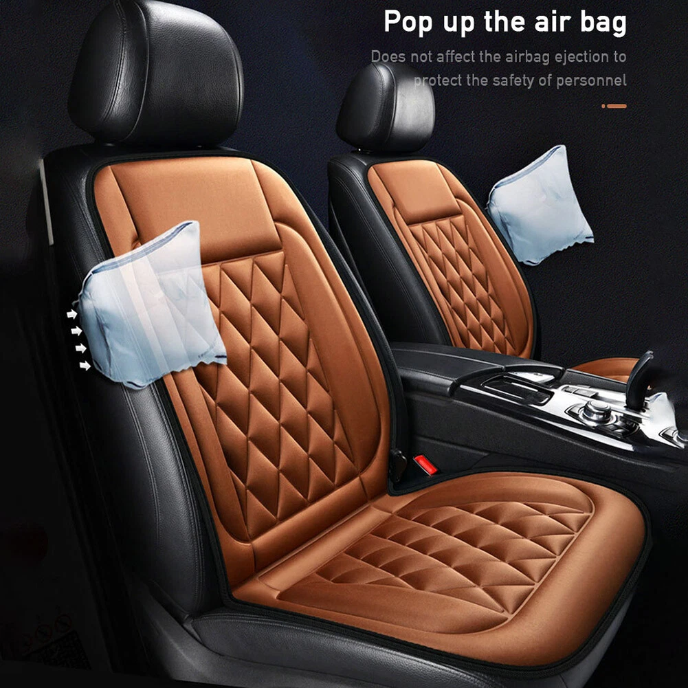 Luxury Heated Car Seat Cushion Heater Aftermarket Universal Fit 12V Cold Winter
