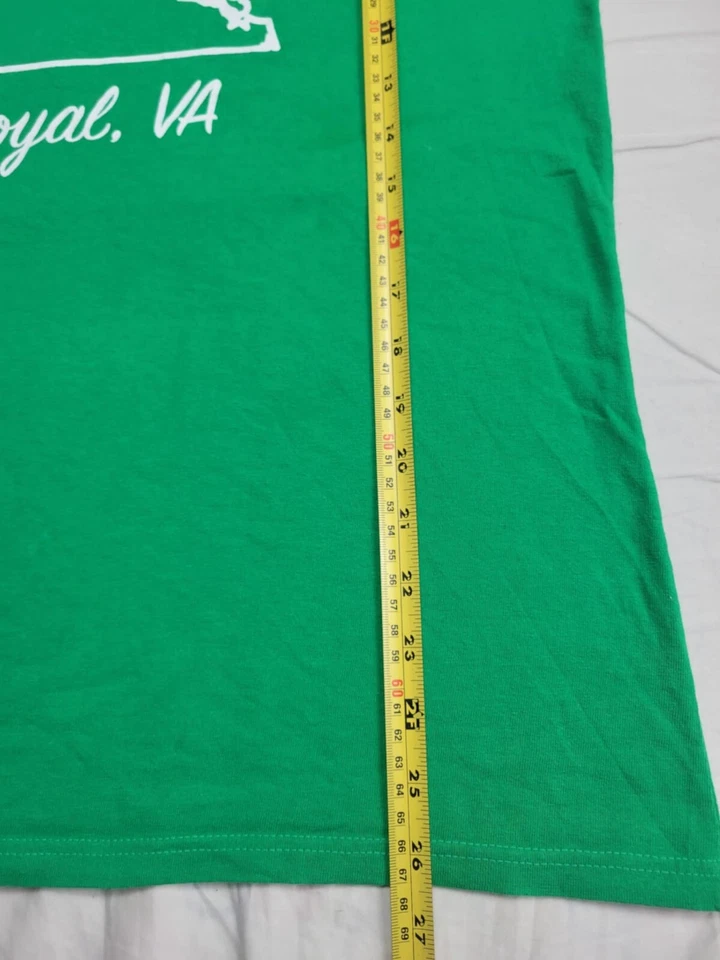 Custom Ink Front Royal VA T-Shirt Women's Size Medium V Neck Short Sleeve Green - Image 4 of 4