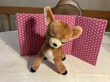 VTG 1974 R. DAKIN NATURE BABIES, TAGGED PLUSH FLORA FAWN DEER, 12 IN. TALL KOREA