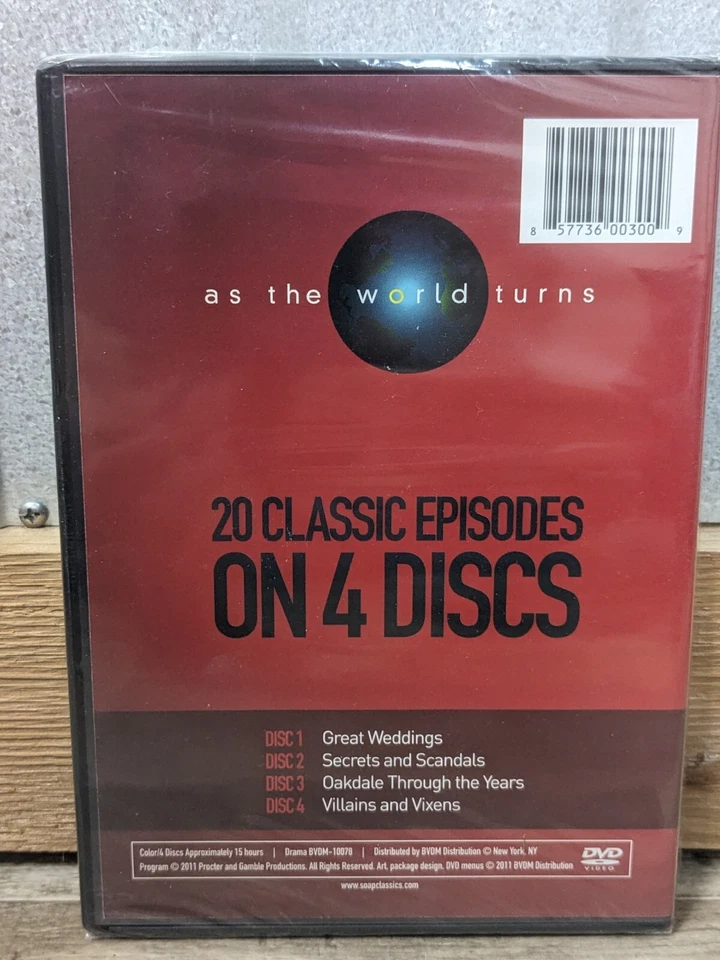 NOS As the World Turns: 20 Classic Episodes  4 Disc DVD Set New & Sealed 15hrs Foto 2 de 4