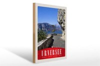 Holzschild Reise 30X40 Cm Urnersee Schweiz Gebirge Natur BäUme