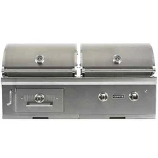 Coyote 50" Built-In Hybrid Gas and Charcoal Grill with 2 Gas Burners