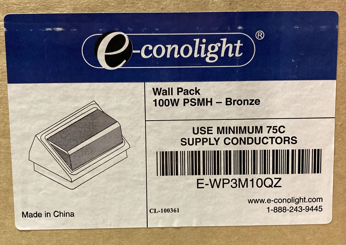 E conolight Wall Pack 100W PSMH Bronze E WP3M10QZ NEW eBay