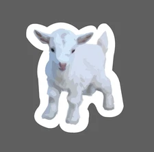 Baby Goat Sticker Adorable Waterproof