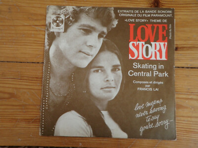 Sisngle Love Story - Skating IN Central Park - Schallplatte PARAMOUNT N° C 006 9
