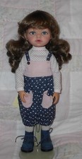 WEE 3 MARYANNE Doll Wig SIZE 8-9.5 LIGHT BROWN Long Wavy Curls  Full Bangs NWT