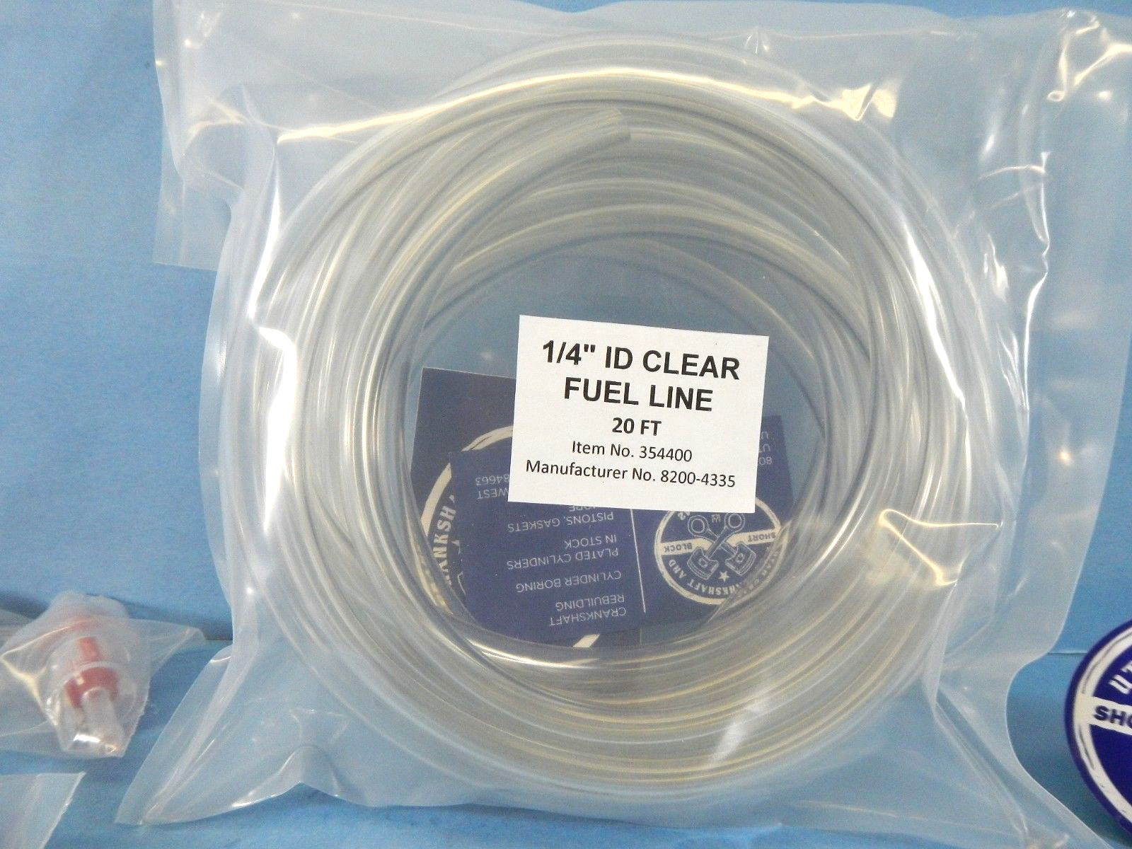 CLEAR FUEL LINE HOSE 1/4" PRECUT 20 FT Fuel Filters Clip Kit HONDA