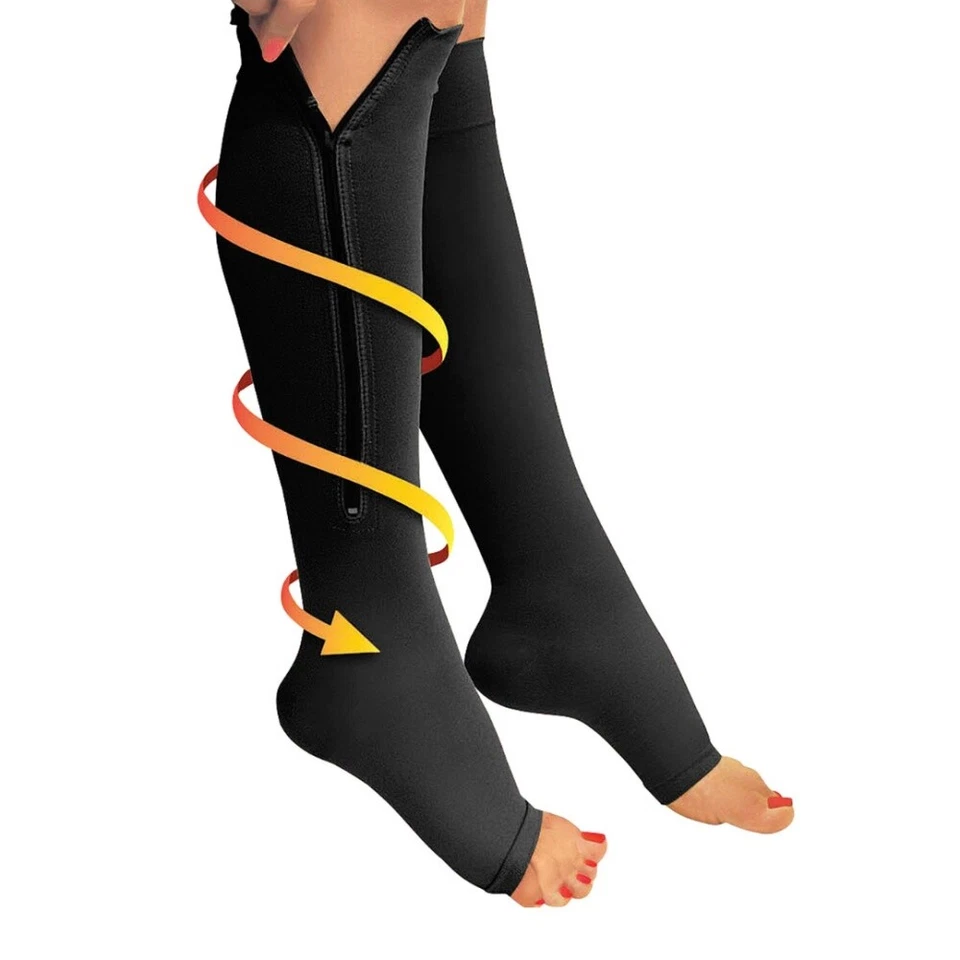 MEDOSAN Stützstrümpfe mit Reißverschluss, 1 Paar, 20-30 mmHG Kompression