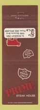 Matchbook Cover - Prime Steak House Holiday Inn Miami FL