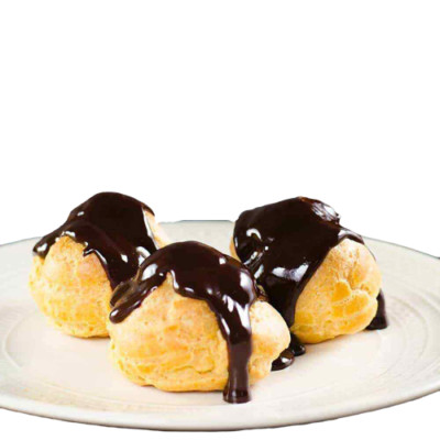 Display Fake Food Prop Cream Puffs Dipped In Chocolate New