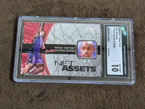 2000-01 FLEER E-X NET ASSETS CGC 10 VINCE CARTER RAPTORS