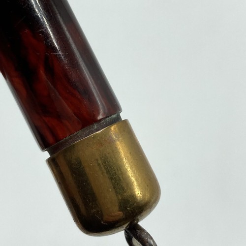 Ciondolo vintage radice birra bachelite ottone conico a forma di proiettile lungo 3 1/8" - Foto 10 di 12