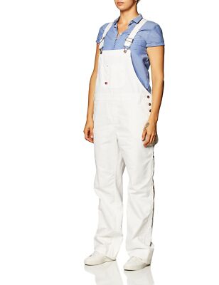 Dickies - Women's Heritage Relaxed Bib Overall, White, 2XL