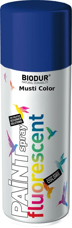 Biodur Fluorlack Markierungsspray Forstspray Leuchtspray Signalfarbe Farbe Blau