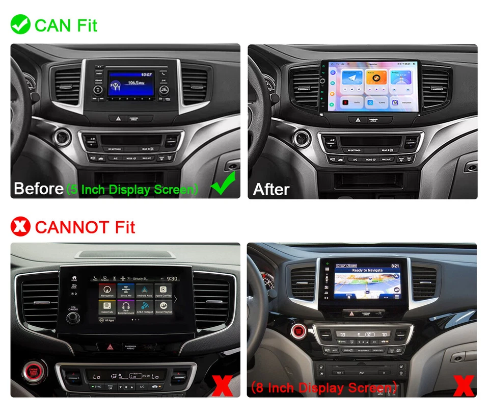 Radio Plug & Play de 10,1 pulgadas para Honda Ridgeline Sport 2016+ soporte cámara de reversa Foto 3 de 4