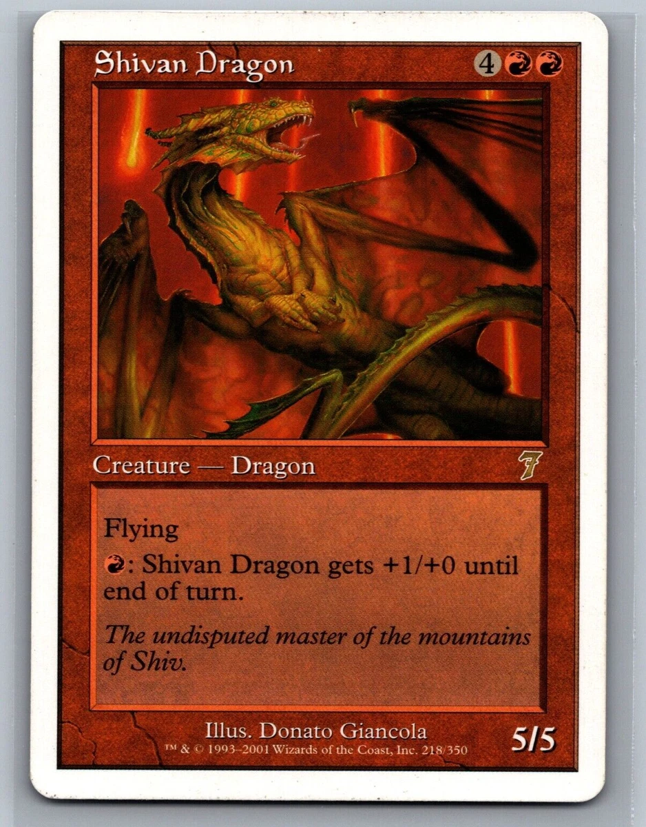 MTG 7版　シヴ山のドラゴン　英語版foil PSA8 Shivan Dragon 218 7th Edition for sale | eBay