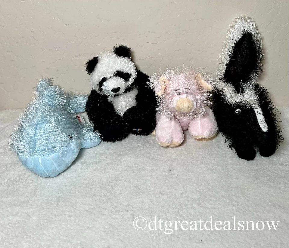 Webkinz Plush Lot of 4 Panda Blue Whale Pig Skunk No Code - Image 2 of 4