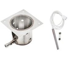 Stainless STEEL BURN/FIRE POT + Upgrade Igniter AMP  TRAEGER 7 Holes Durable