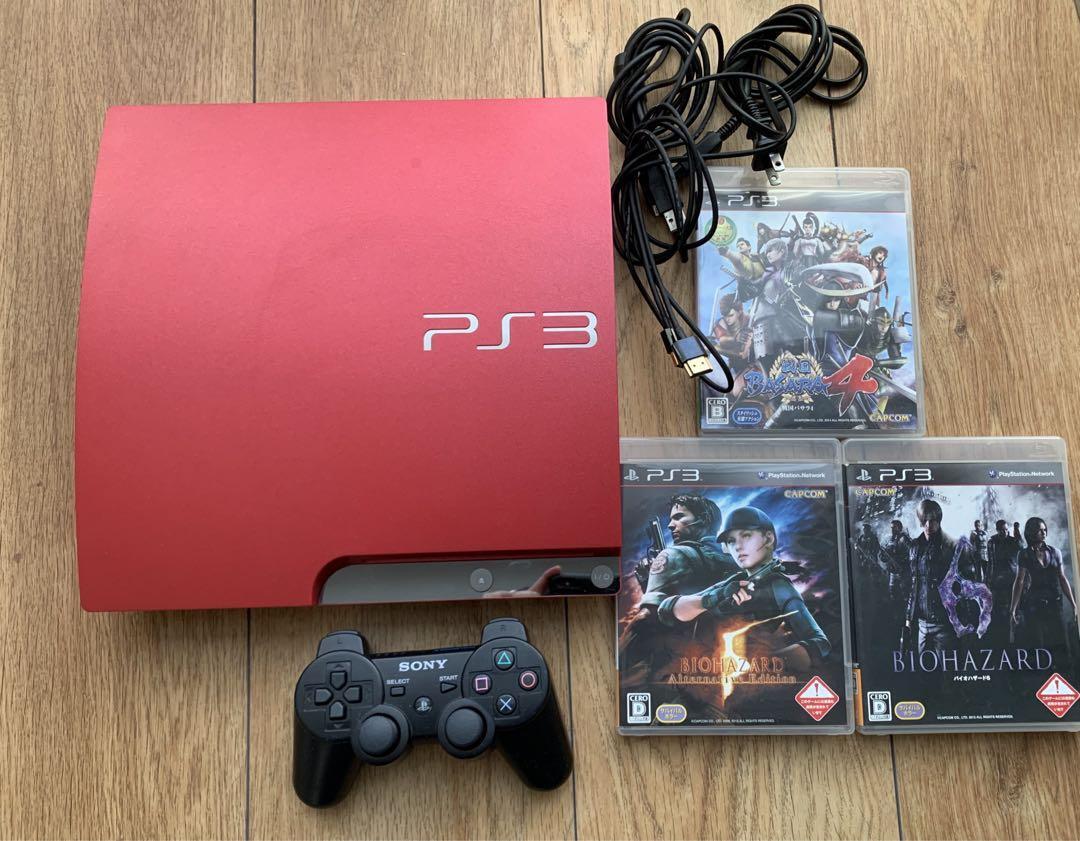 SONY PS3 PlayStation 3 320GB Scarlet Red CECH-3000B SR console controller tested