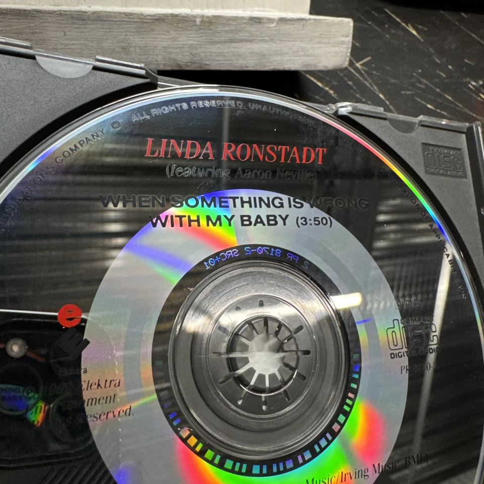LINDA RONSTADT AARON NEVILLE When Something is 1989 PROMO DJ CD single Rare - Image 2 of 4