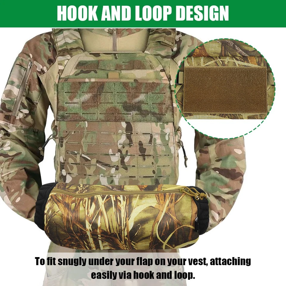 Tactical Hand Warmer Muff Vest Drop Pouch for Winter Outdoor Hunting Football - Image 4 of 4