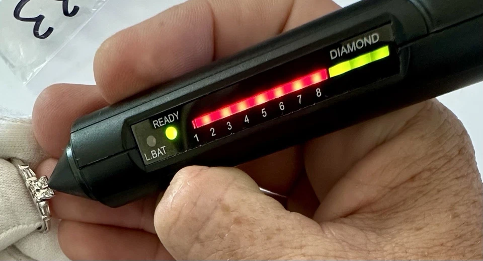 3/4CT Natural Princess Diamond Anniversary Engagement Wedding Ring Platinum 950 - Image 4 of 4