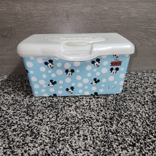 Huggies Wipes Empty Container Box Mickey Mouse Pop Up Baby Blue Vintage