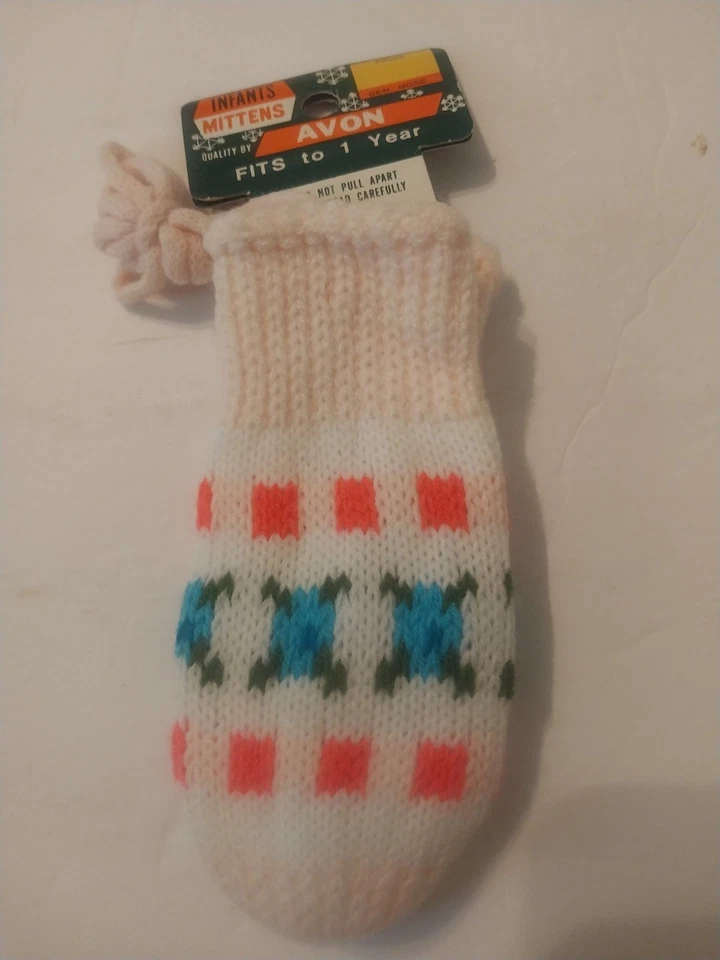 Винтажные варежки для младенцев Avon (подходит для 1 года) 2 пары - Изображение 2 из 3