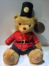 FAO Schwarz Toy Plush Anniversary Bear 18 Soldier in Uniform Brown w Hat New